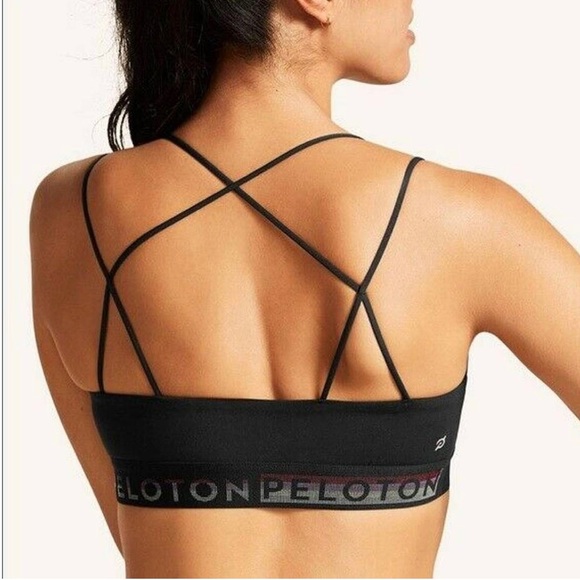 NWT Peloton Women's Black Stretch Speed Up Strap Sport Bra Size XL - Picture 3 of 3